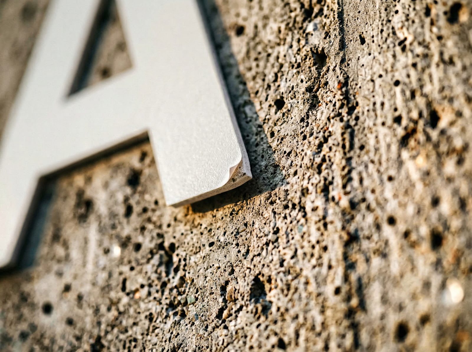 Vinyl detail on concrete surface